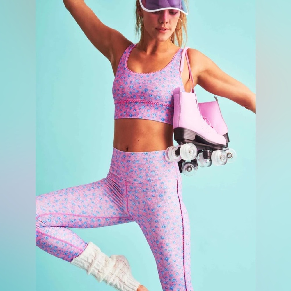 Love Shack Fancy x Beach Riot leggings and sports bra set